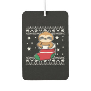 Christmas Sloth Classic T-Shirt Car Air Freshener