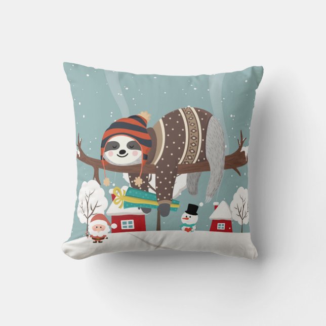 Christmas Sloth Cushion (Front)