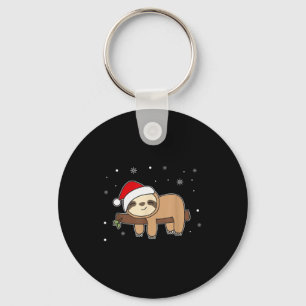 Christmas Sloth For Christmas Sweet Sloths Key Ring