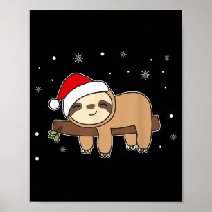 Christmas Sloth For Christmas Sweet Sloths  Poster