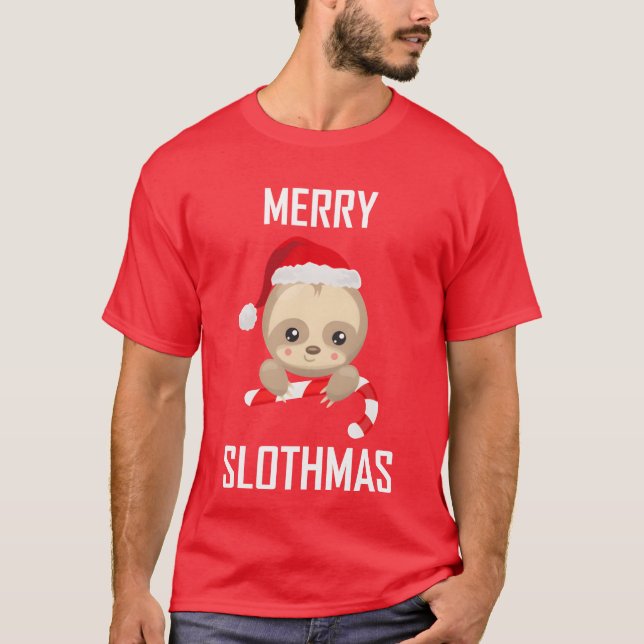 christmas sloth friend T-Shirt (Front)