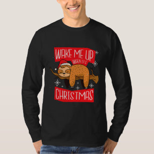Christmas Sloth Funny Nap Sloth Lazy T-Shirt