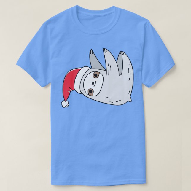 Christmas Sloth Pattern  T-Shirt (Design Front)
