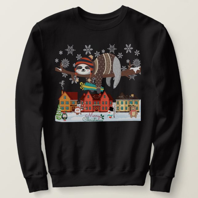 Christmas Sloth Sweatshirt (Design Front)