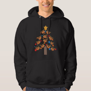 Christmas Sloth Tree Animal Decor Hoodie