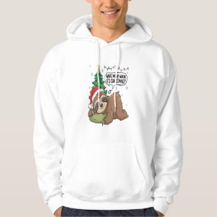 Christmas Sloth Wake Me Up Holiday Nap Hoodie