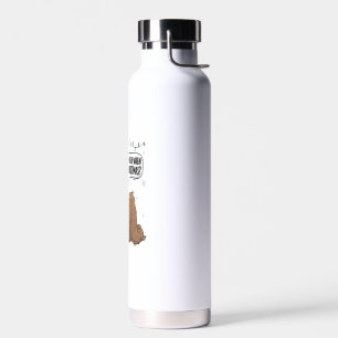 Christmas Sloth Wake Me Up Holiday Nap Water Bottle