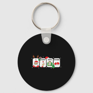Christmas Slp Visuals - I Want Work All Done Holid Key Ring