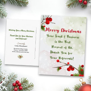 Christmas   Small Business Promotional Marketing Holiday Postcard