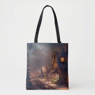 Christmas Small Town 2 Tote Bag