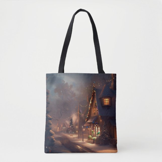 Christmas Small Town 2 Tote Bag (Front)
