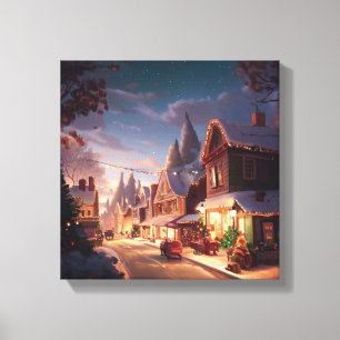Christmas Small Town 5 Canvas Print