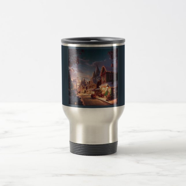 Christmas Small Town 5 Travel Mug (Center)