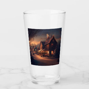 Christmas Small Town 6 Glass
