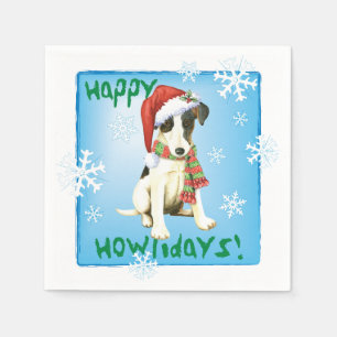 Christmas Smooth Fox Terrier Napkin
