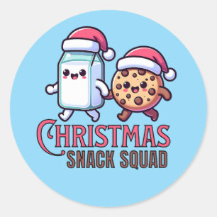 Christmas Snack Squad Milk and Cookie Stickers