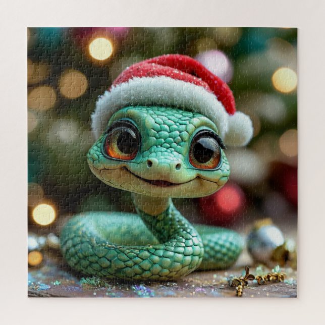 Christmas snake jigsaw puzzle (Vertical)