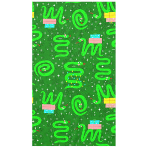 christmas snakes xmas lights snowflakes green tablecloth