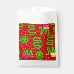 christmas snakes xmas lights snowflakes red favour bags