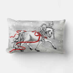 Christmas Snow Bells Lumbar Cushion