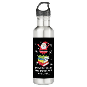 Christmas Snow Books Are Calling Literature 710 Ml Water Bottle