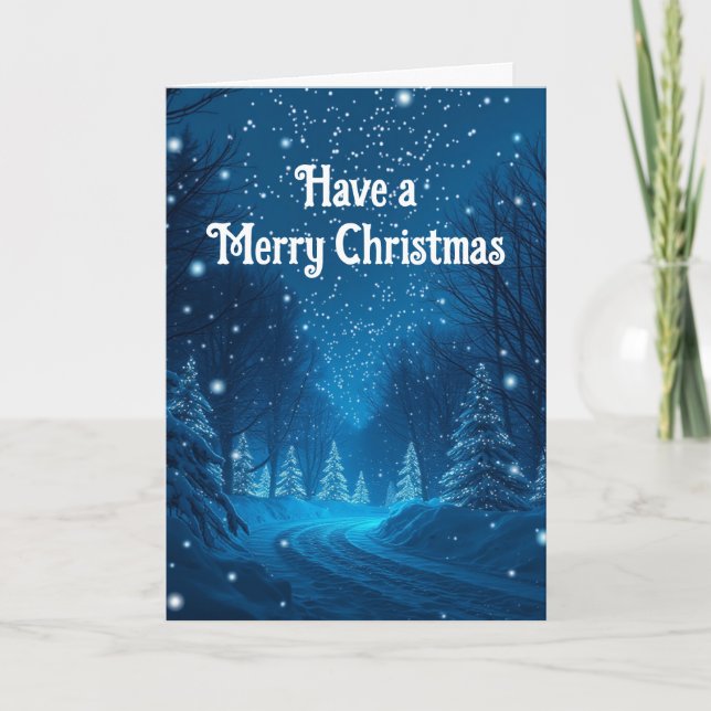 Christmas Snow Christmas Card (Front)