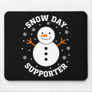 Christmas Snow Day Suprter Snowflake Snowman Funny Mouse Pad