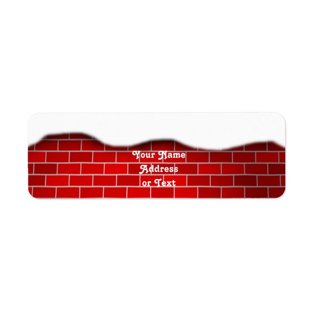 Christmas Snow Drift Red Bricks Background (Front)