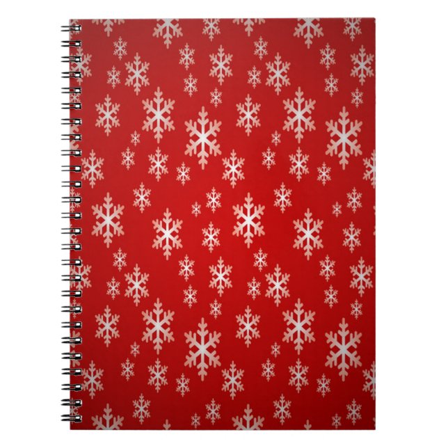 christmas snow flake pattern notebook (Front)