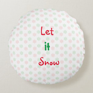 Christmas snow flake round cushion