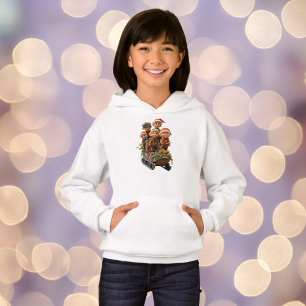Christmas Snow Fun Girl's Hoodie