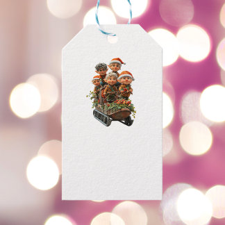 Christmas Snow Fun White Gift Tags