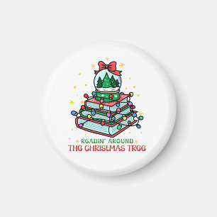 Christmas Snow Globe Book for Readers Magnet