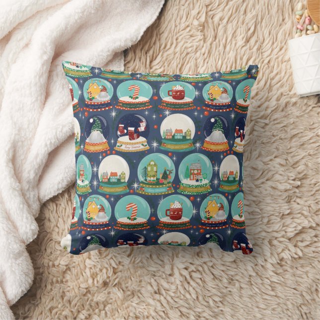 Christmas snow-globe Gnome//Gingerbread House Cushion (Blanket)