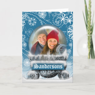 Christmas Snow Globe Photo Template Blank Inside