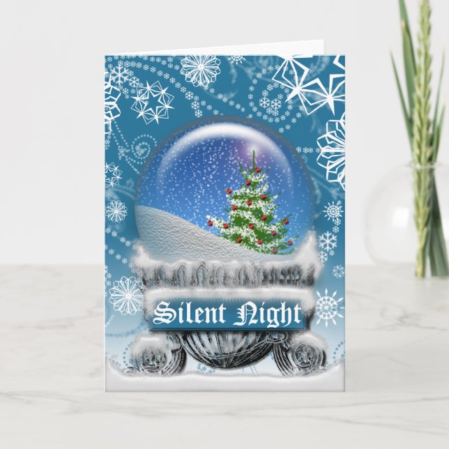 Christmas Snow Globe Winter Scenic Photo Template (Front)
