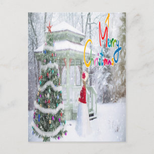 Christmas Snow Greetings Postcard