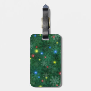Christmas Snow Lights Luggage Tag
