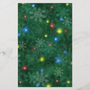 Christmas Snow Lights Stationery