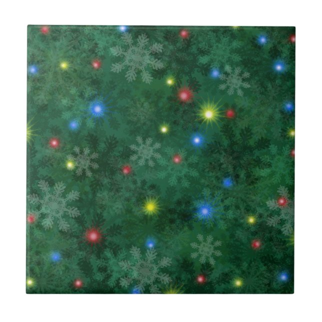Christmas Snow Lights Tile (Front)
