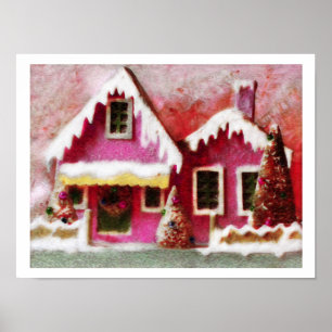 Christmas Snow ~ Print Poster Modern Style