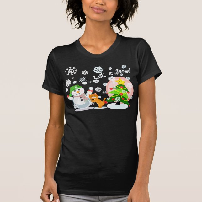 Christmas Snow Scene T-Shirt (Front)