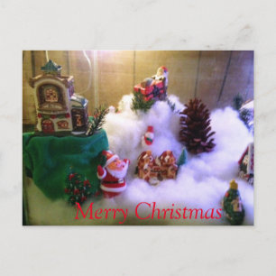 Christmas Snow Village Postcard