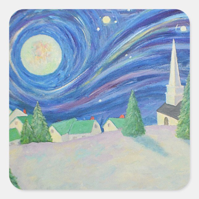 Christmas Snow Village Sticker (Front)