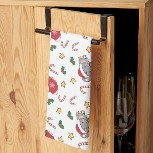 Christmas Snow Winter Animals Classic Tea Towel