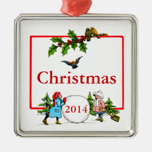 Christmas Snowball Metal Tree Decoration
