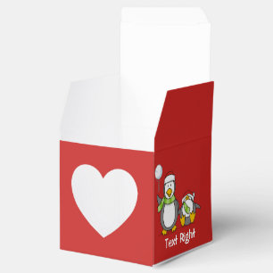 Christmas Snowballing penguins Favour Box