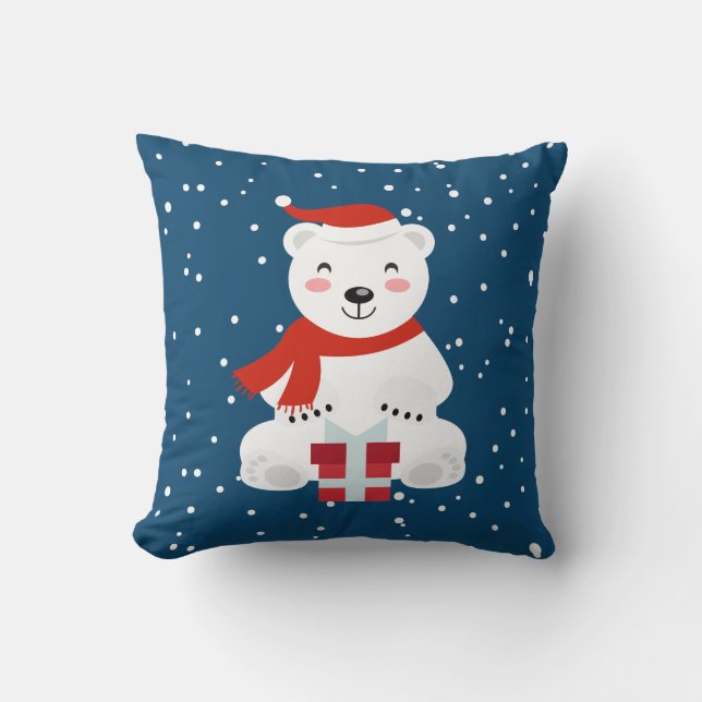 Christmas Snowbear Cushion (Front)