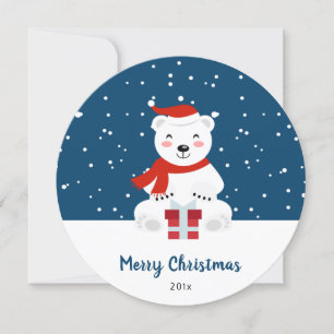 Christmas Snowbear Holiday Card