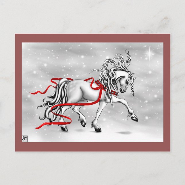 Christmas Snowbells Design Holiday Postcard (Front)